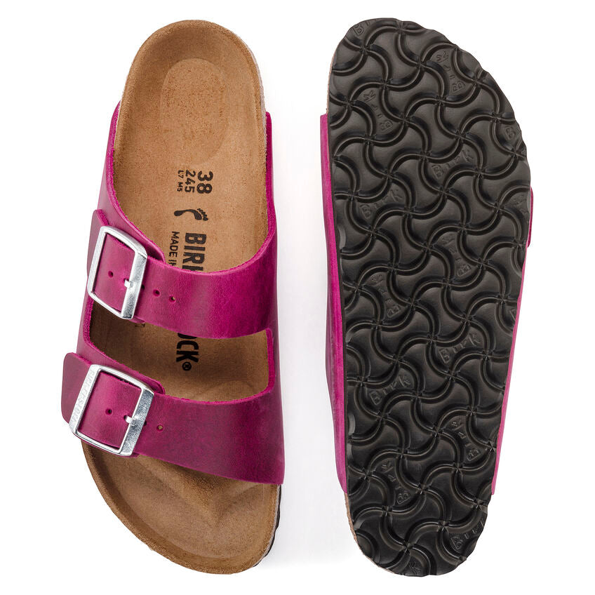 Birkenstock 1024047 Arizona Oiled Leather Festival Fuchsia