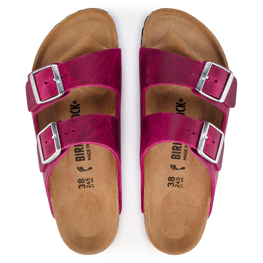 Birkenstock 1024047 Arizona Oiled Leather Festival Fuchsia