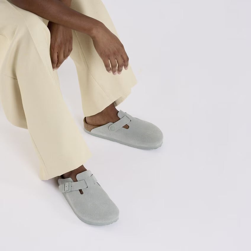 Birkenstock 1029212 Boston Suede Leather Pure Sage