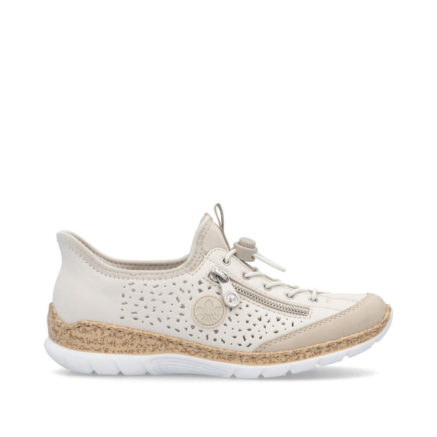 Rieker N42V3-60 Perle/Porzellan/Perlcreme