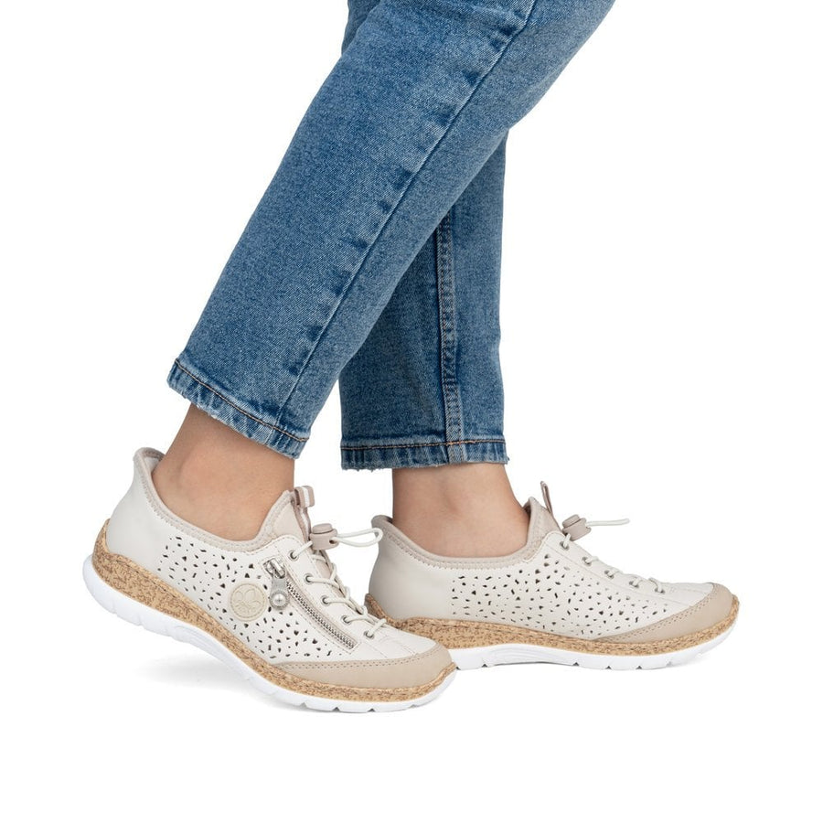 Rieker N42V3-60 Perle/Porzellan/Perlcreme