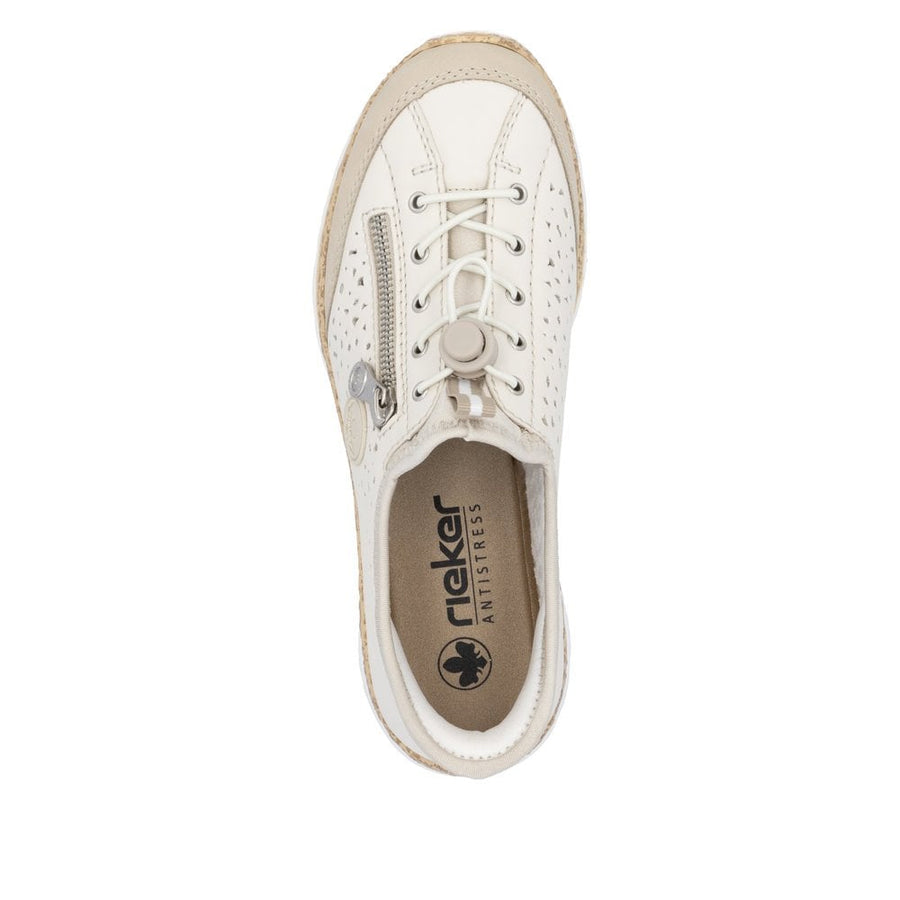 Rieker N42V3-60 Perle/Porzellan/Perlcreme