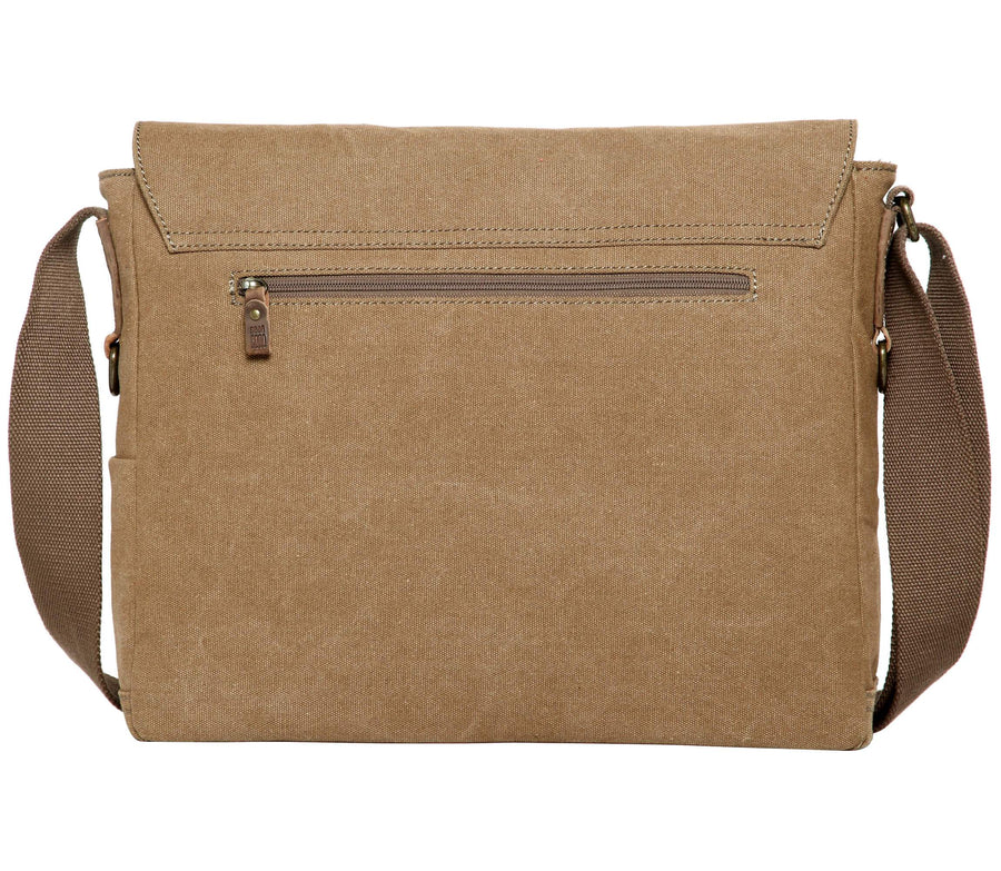 Troop London TRP0207 Classic Laptop Messenger Bag in Brown