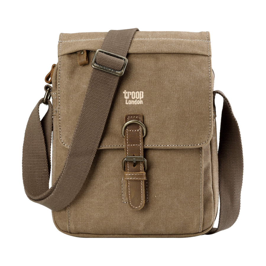 Troop London TRP0211 Classic Across Body Bag in Brown