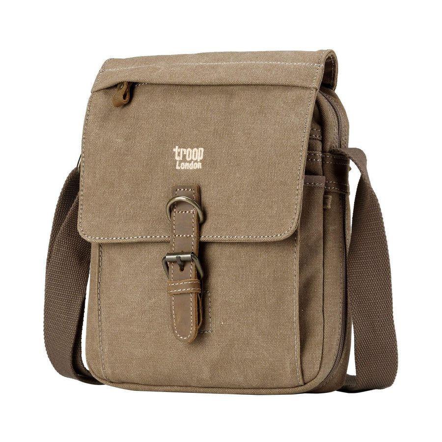 Troop London TRP0211 Classic Across Body Bag in Brown