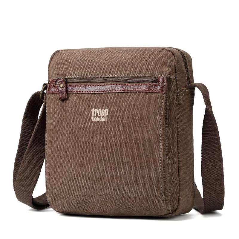 Troop London TRP0218 Classic Across Body Bag in Brown