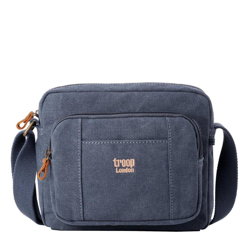 Troop London TRP0235 Classic Across Body Bag in Blue