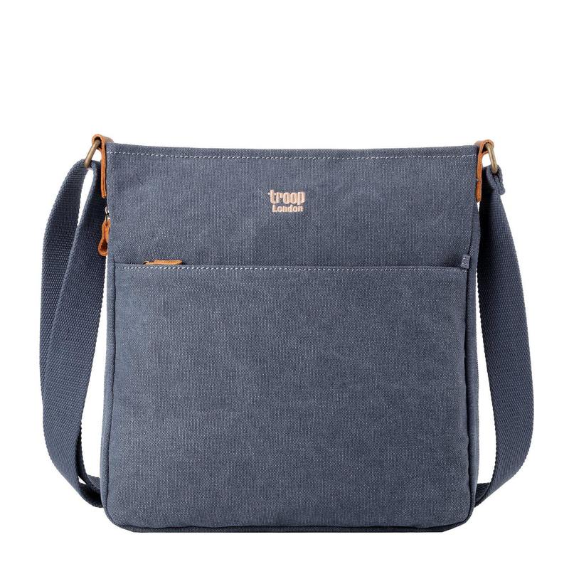 Troop London TRP0236 Classic Across Body Bag in Blue