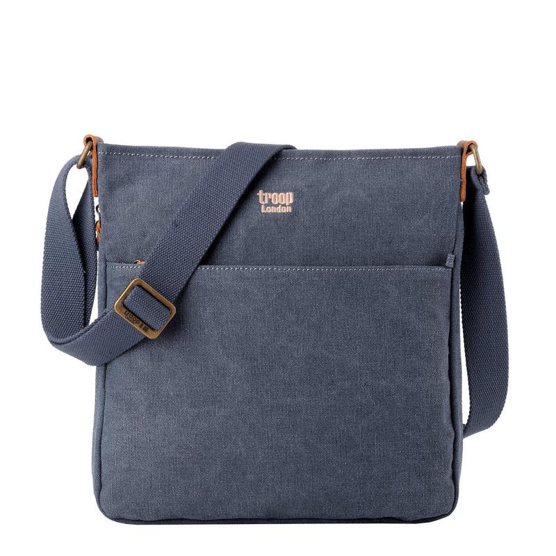 Troop London TRP0236 Classic Across Body Bag in Blue