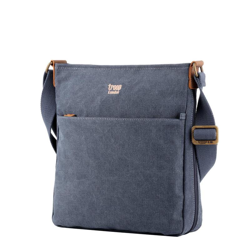 Troop London TRP0236 Classic Across Body Bag in Blue